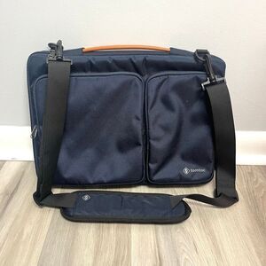 TomToc Navy Blue Laptop Computer Messenger Bag
